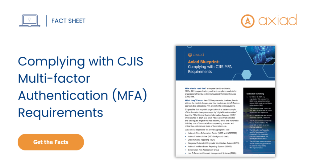 Complying with CJIS requirements on MFA